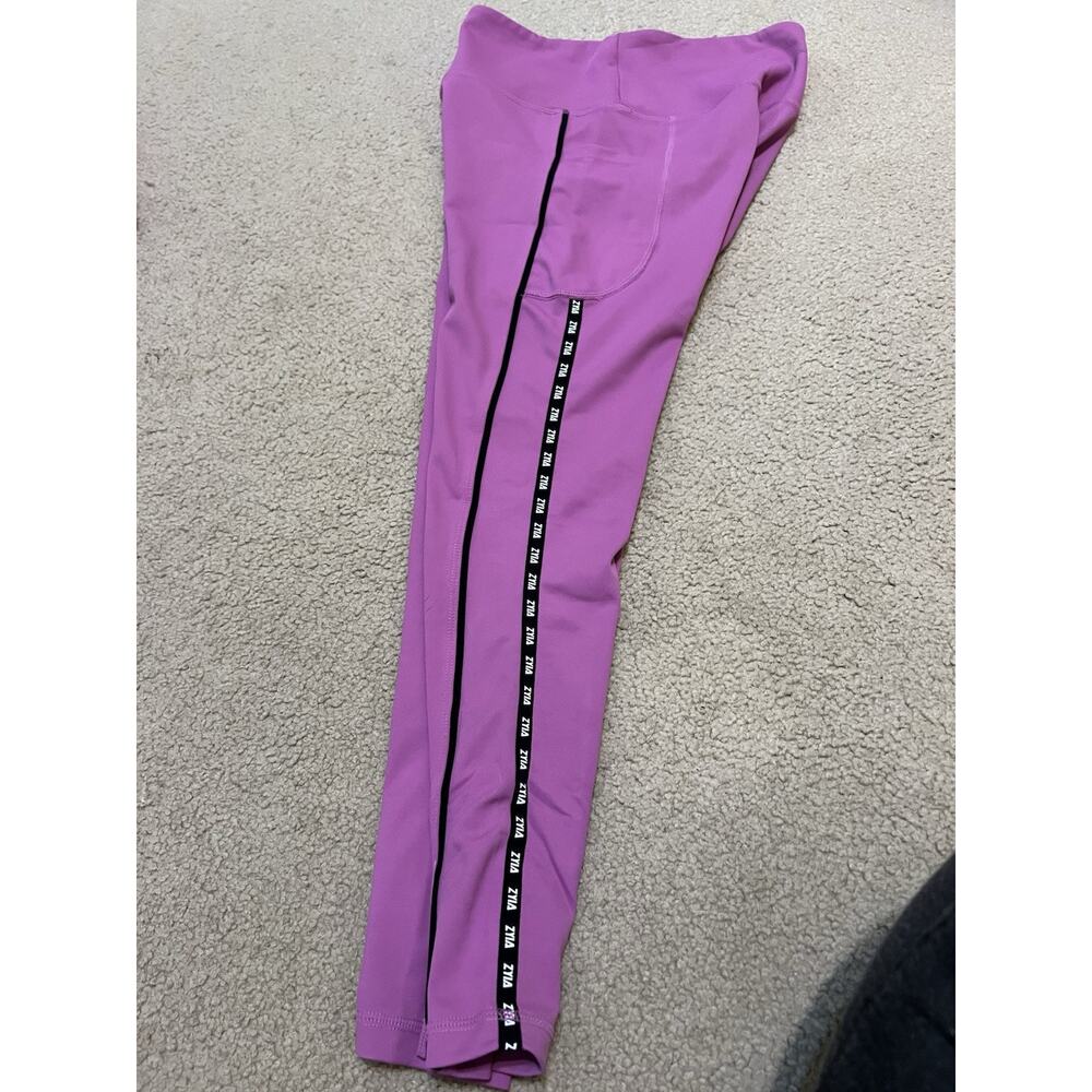 Zyia Purple LNT Size 4 Leggings Compressive Workout Crossfit Running Yoga - Picture 5 of 8